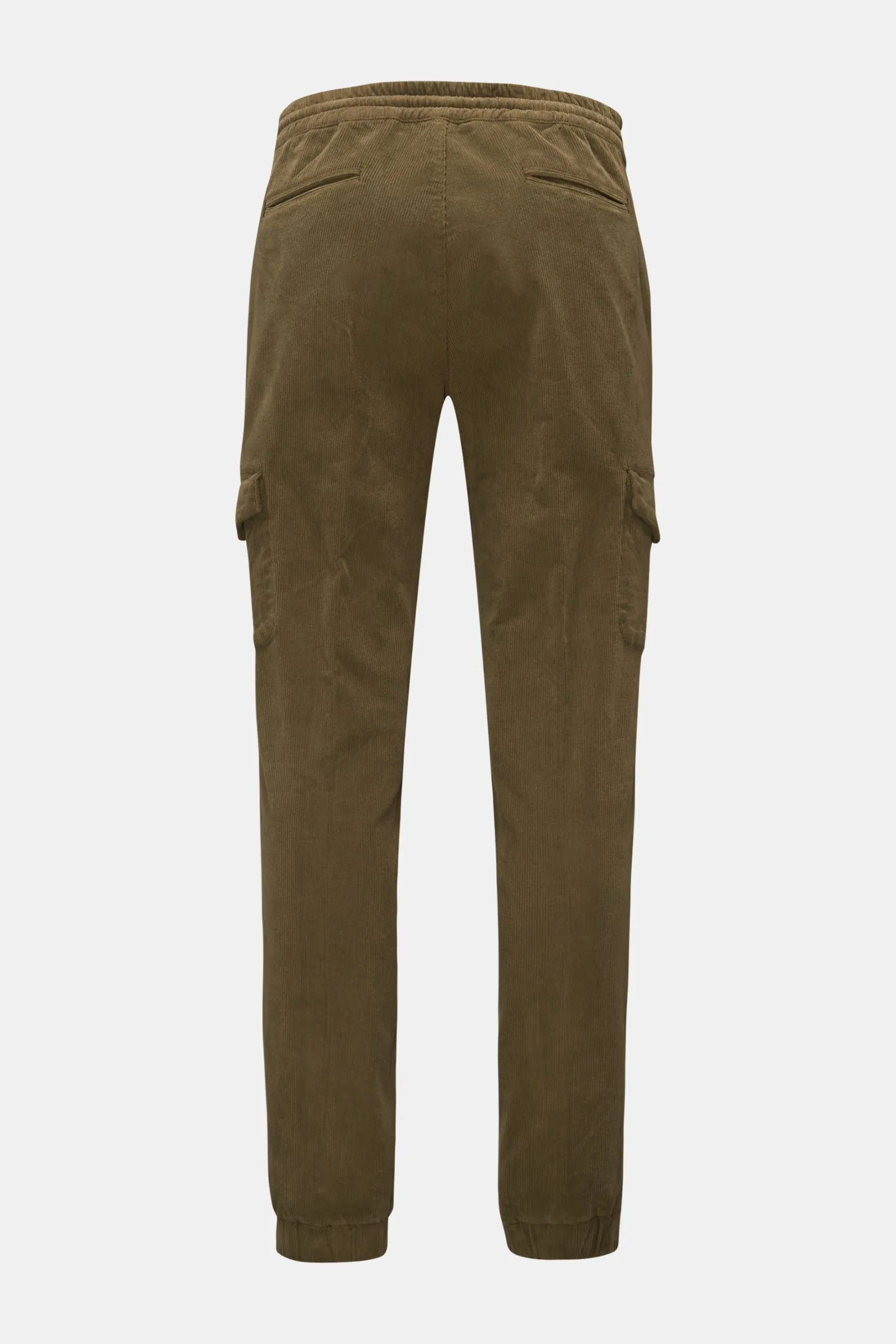 04651/ A TRIP IN A BAG corduroy jogger pants 'Smart Cord Cargo' olive