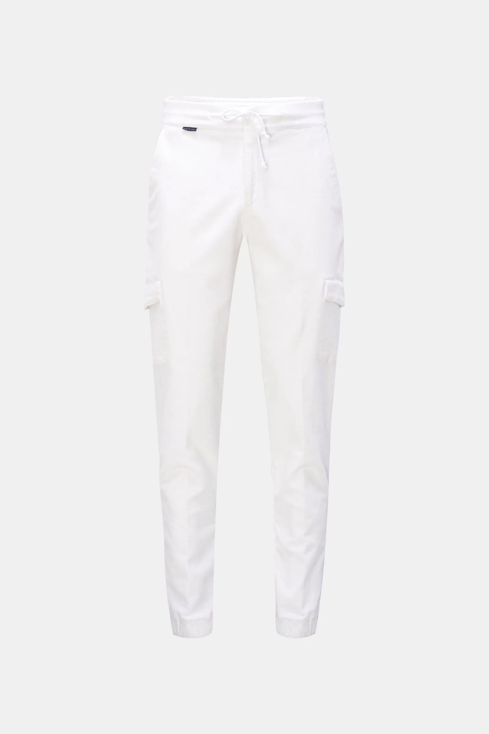 04651/ A TRIP IN A BAG corduroy jogger pants 'Smart Cord Cargo' white