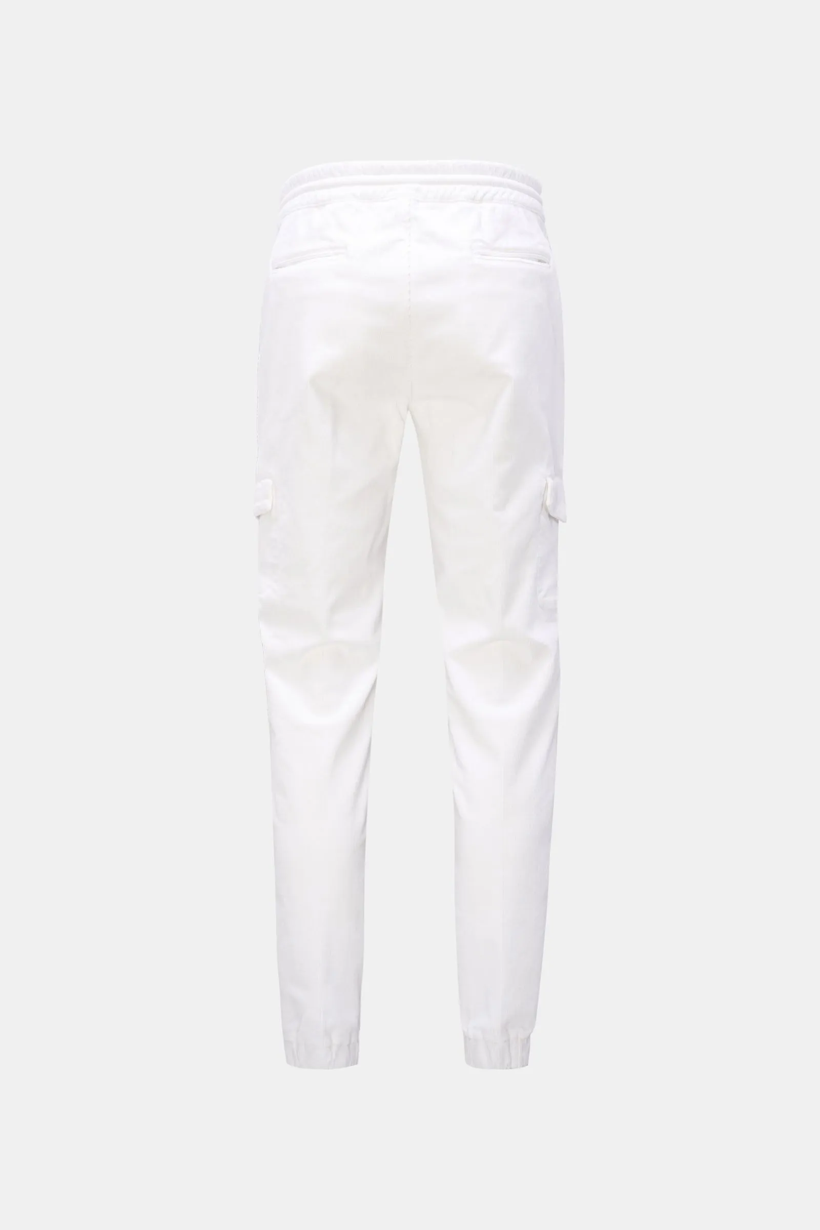 04651/ A TRIP IN A BAG corduroy jogger pants 'Smart Cord Cargo' white