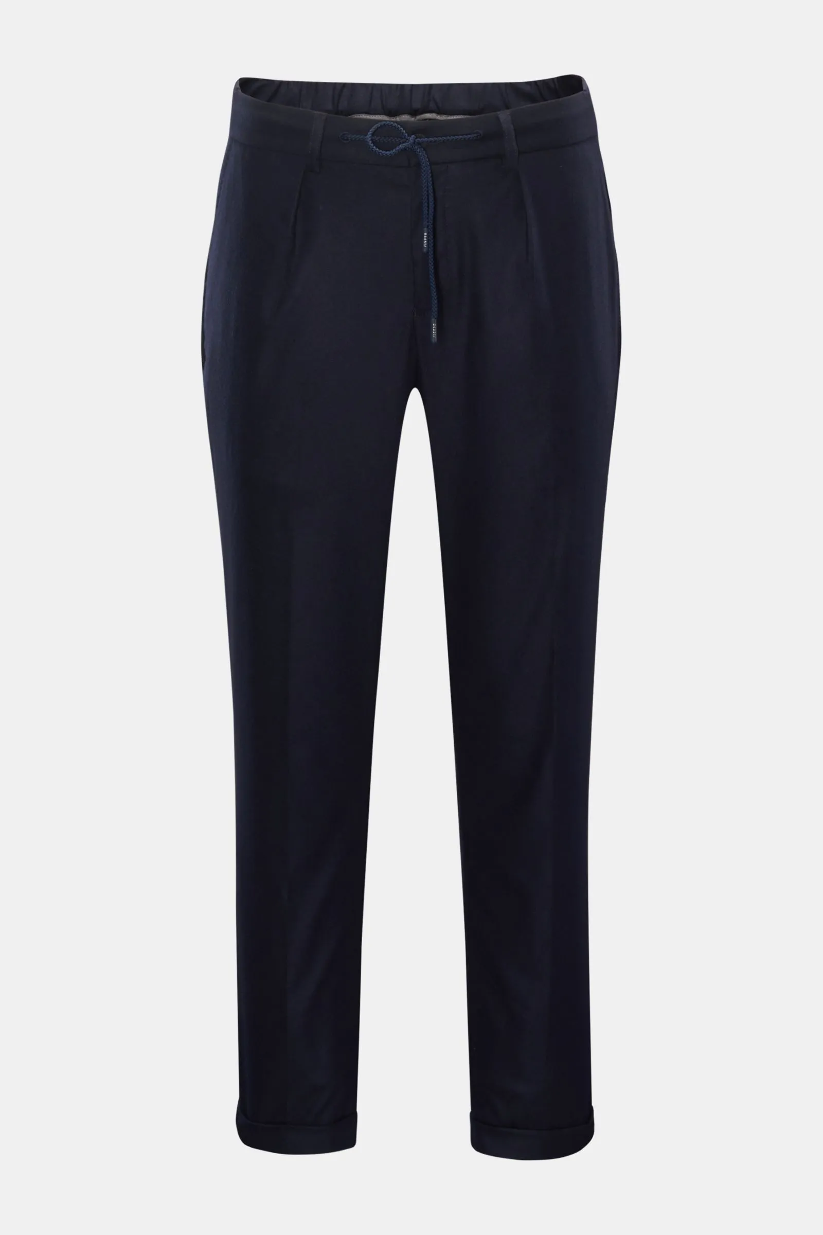 04651/ A TRIP IN A BAG flannel jogger pants navy