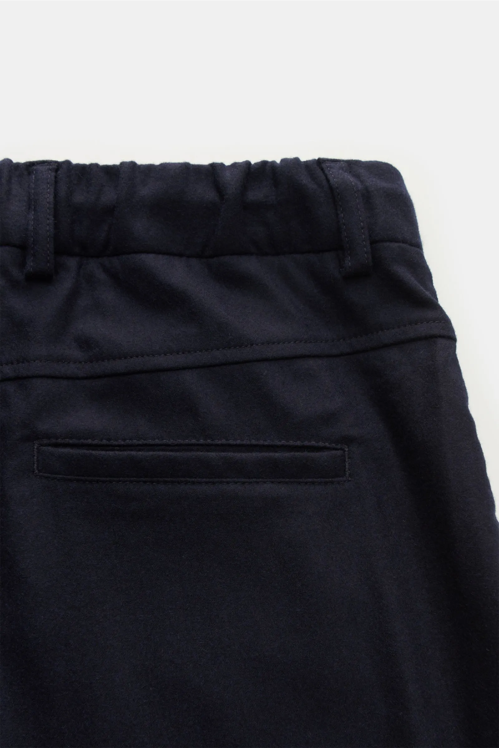 04651/ A TRIP IN A BAG flannel jogger pants navy