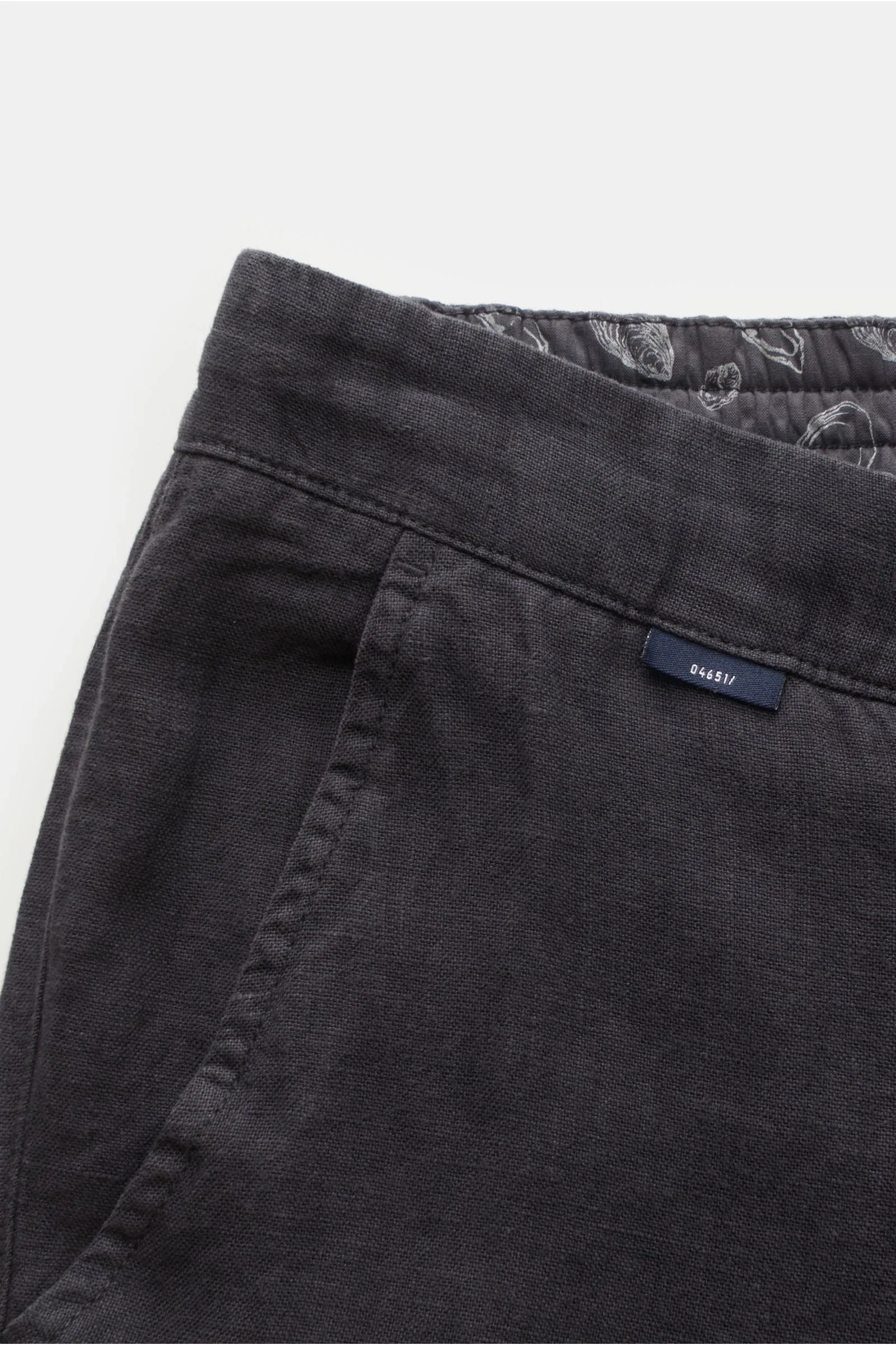 04651/ A TRIP IN A BAG linen cargo jogger pants 'Linen Cargo' anthracite