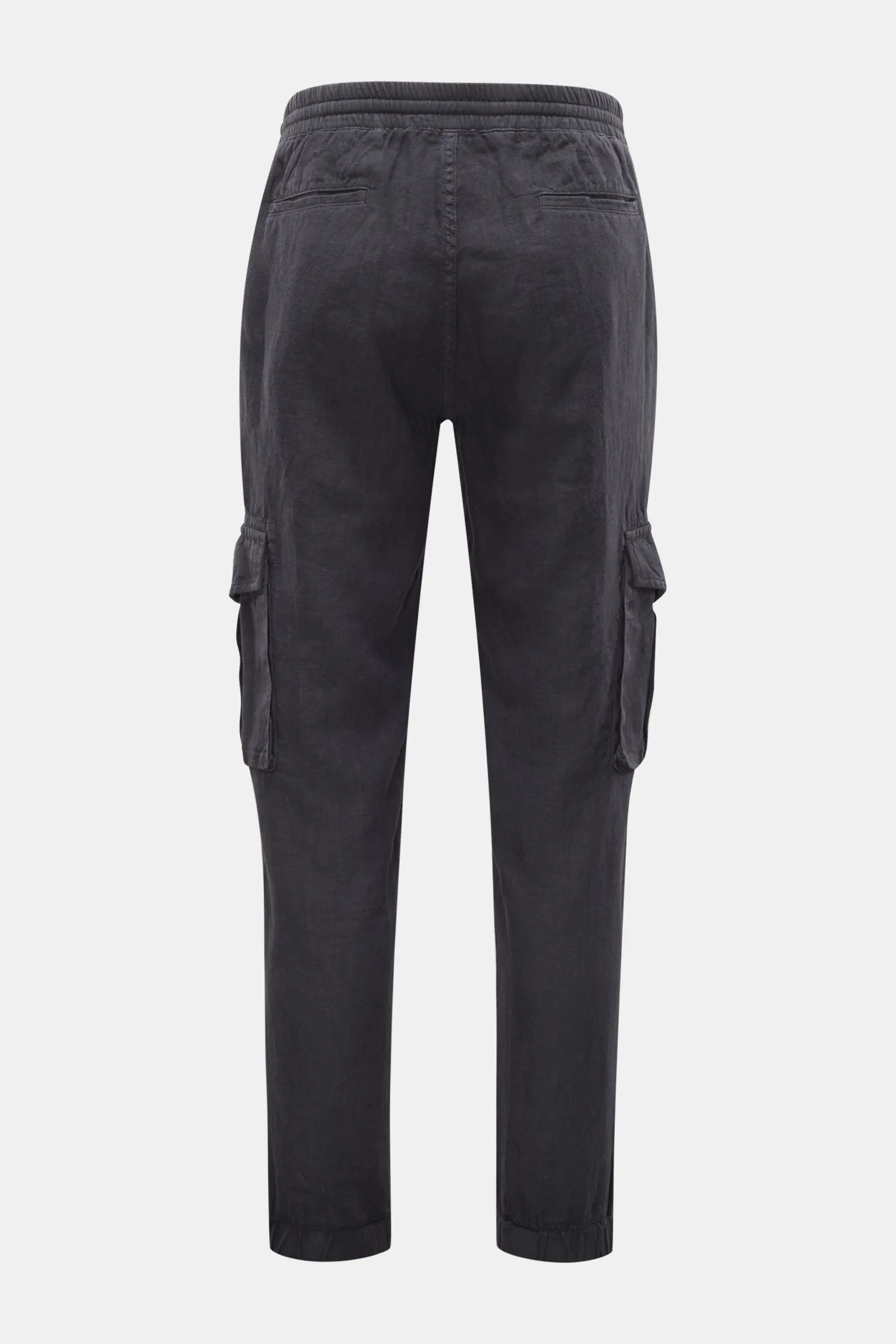 04651/ A TRIP IN A BAG linen cargo jogger pants 'Linen Cargo' anthracite