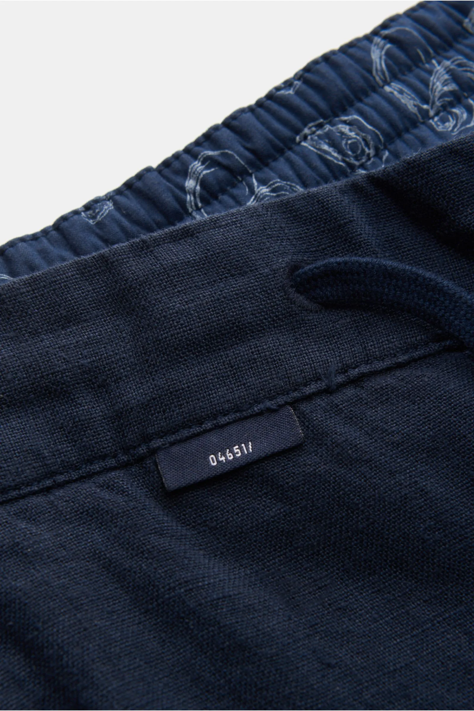 04651/ A TRIP IN A BAG linen cargo jogger pants 'Linen Cargo' navy