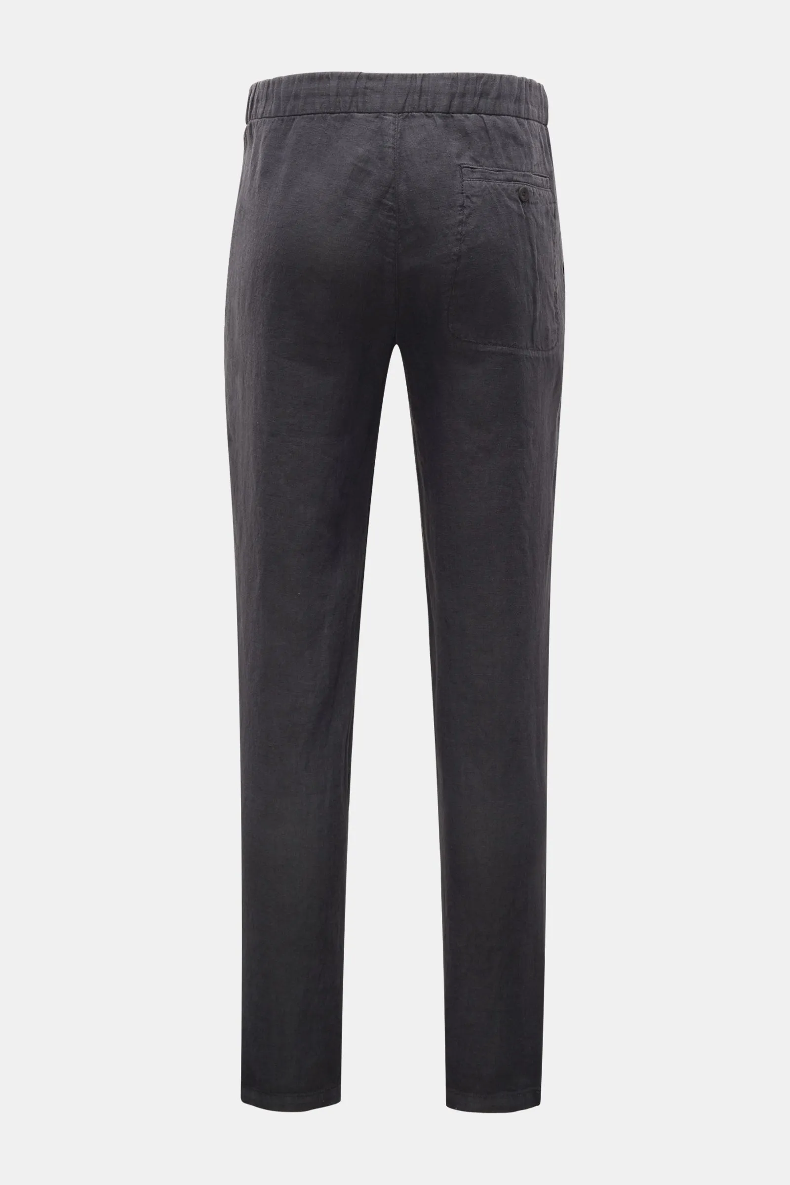 04651/ A TRIP IN A BAG linen jogger pants 'Linen Pant' anthracite