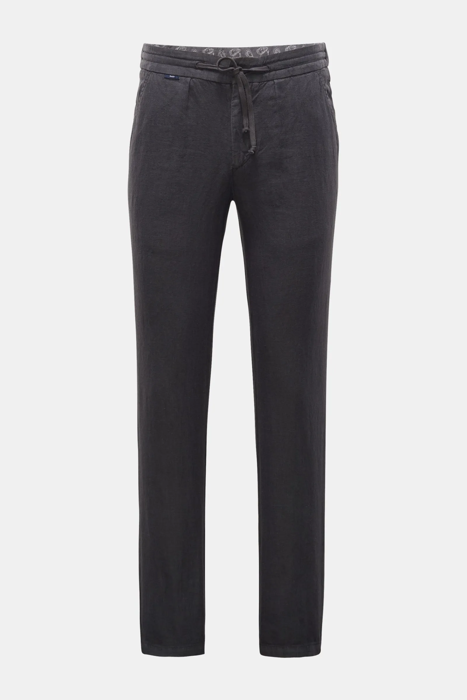 04651/ A TRIP IN A BAG linen jogger pants 'Linen Pant' anthracite