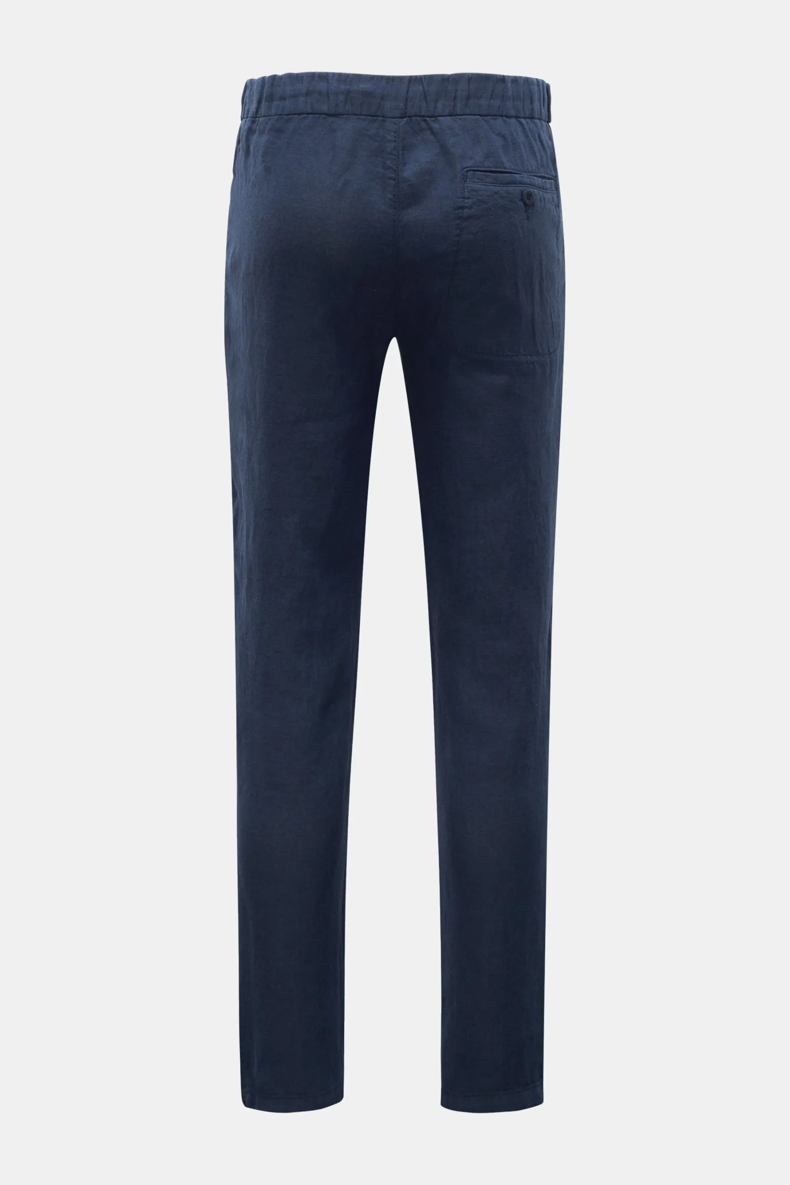 04651/ A TRIP IN A BAG linen jogger pants 'Linen Pant' navy