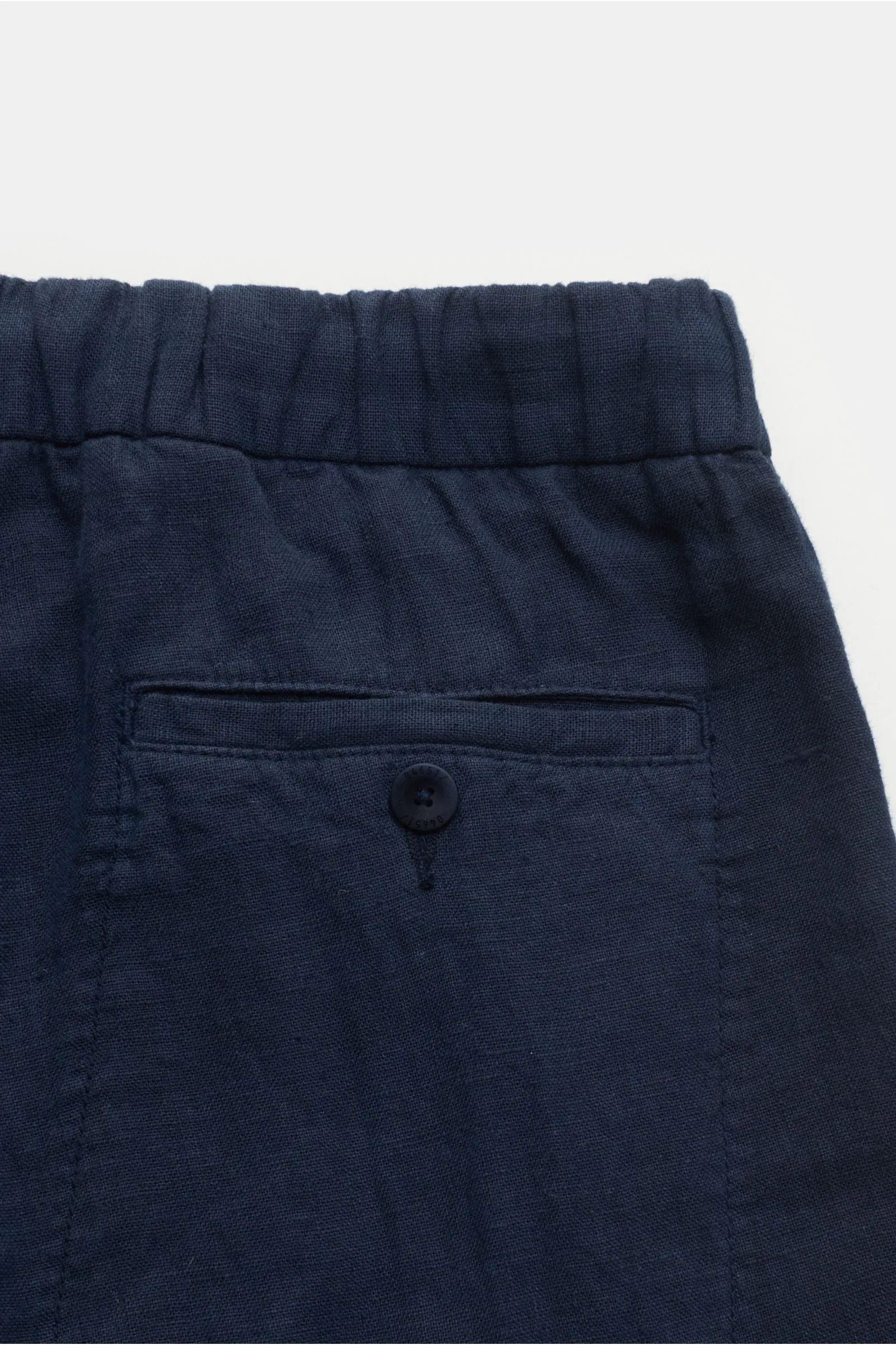 04651/ A TRIP IN A BAG linen jogger pants 'Linen Pant' navy