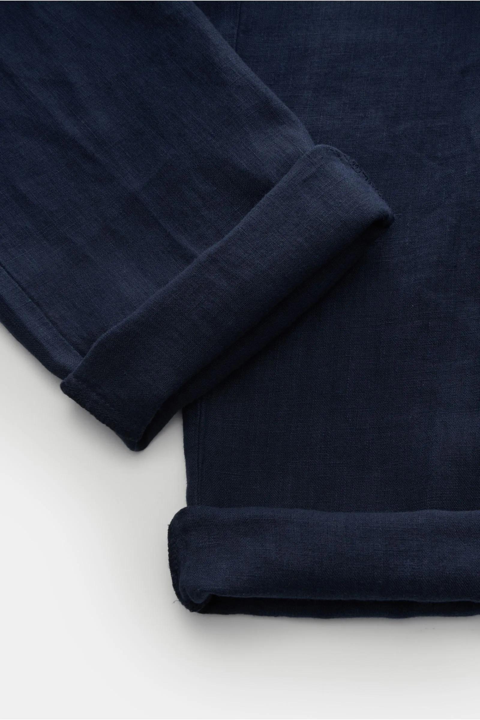 04651/ A TRIP IN A BAG linen jogger pants 'Linen Pant' navy