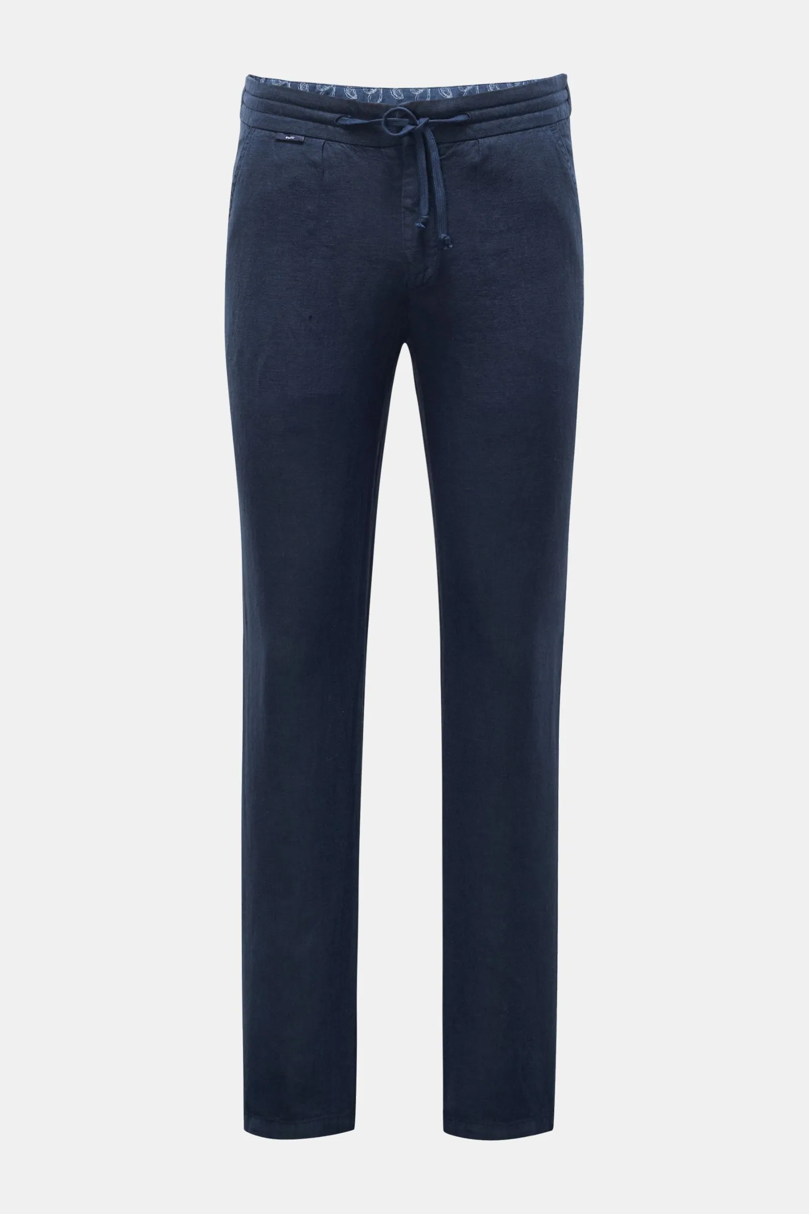 04651/ A TRIP IN A BAG linen jogger pants 'Linen Pant' navy