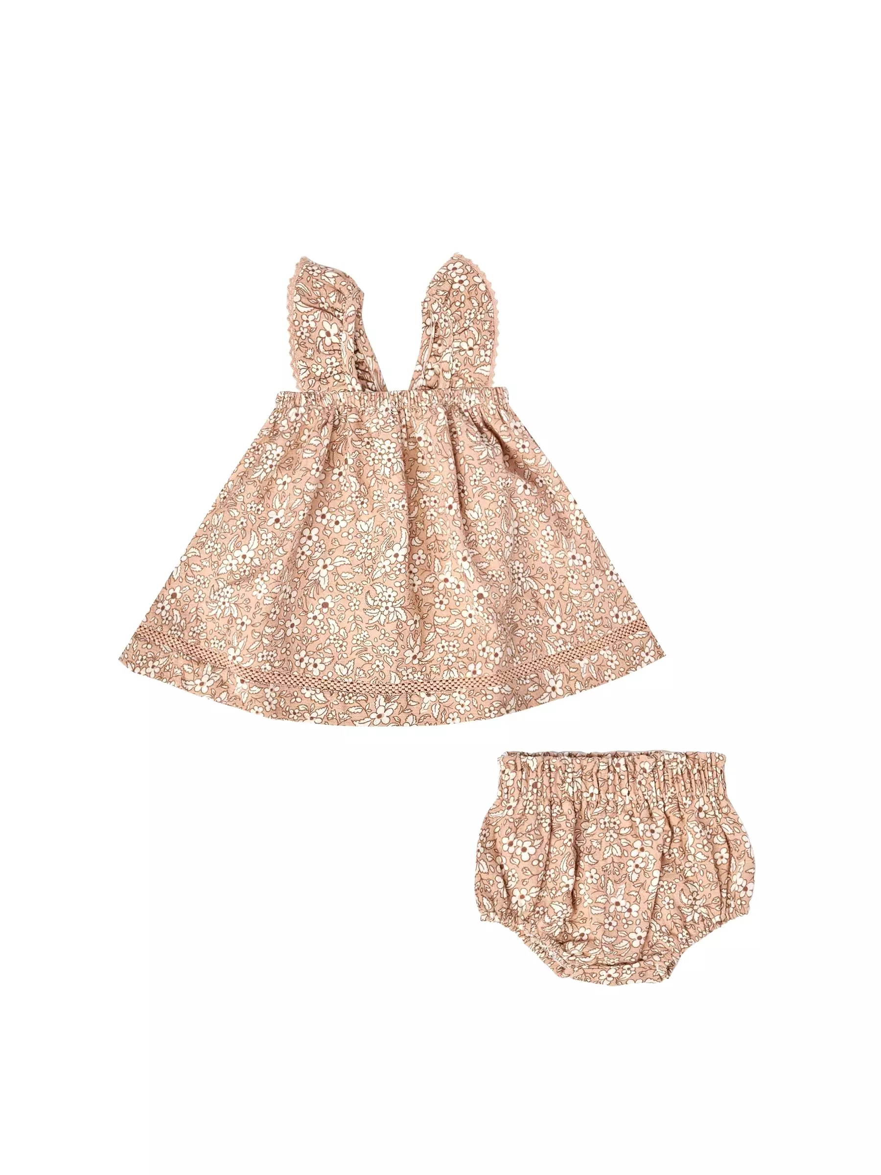 [50%OFF] ruffle tank dress + bloomer set | apricot floral