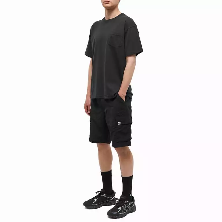 AAPE By Bathing Ape Badge Cargo Shorts Black [6949]