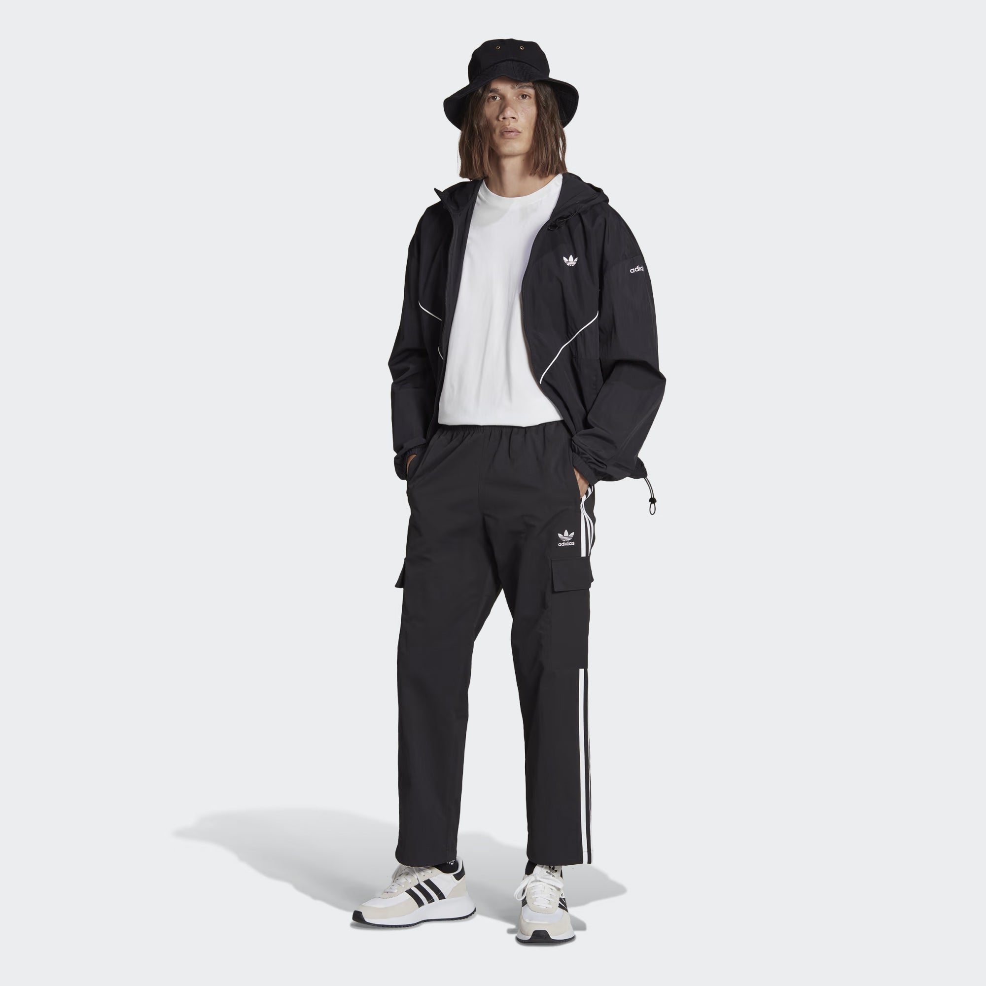 ADICOLOR CLASSICS 3-STRIPES CARGO PANTS 'BLACK'