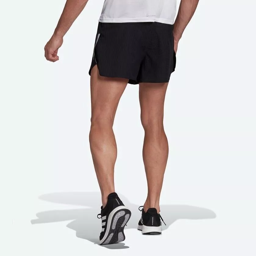 adidas Fast Reflective Split Mens Running Shorts Black Parley Eco Fitness Gym