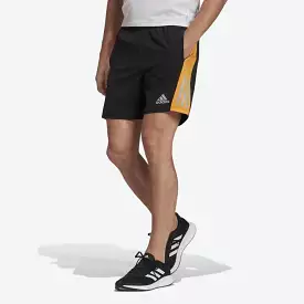 adidas Own The Run Mens Running Shorts Black Orange Reflective Pockets Fitness