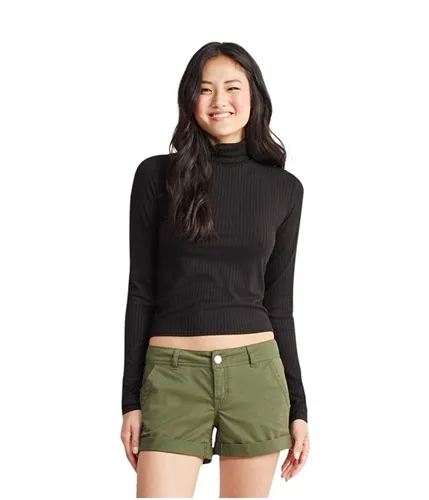 Aeropostale Womens Ribbed Turtleneck Pullover Sweater