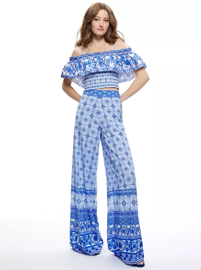 Alice + Olivia - Athena Wide Leg Pant - Greek Tile