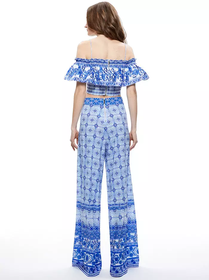 Alice + Olivia - Athena Wide Leg Pant - Greek Tile