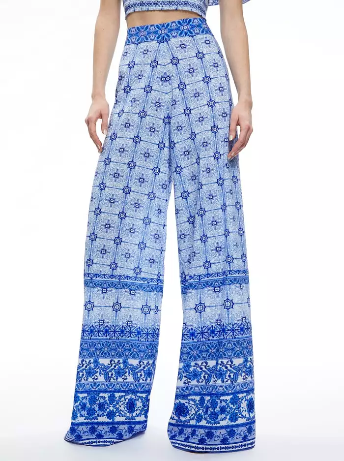 Alice + Olivia - Athena Wide Leg Pant - Greek Tile