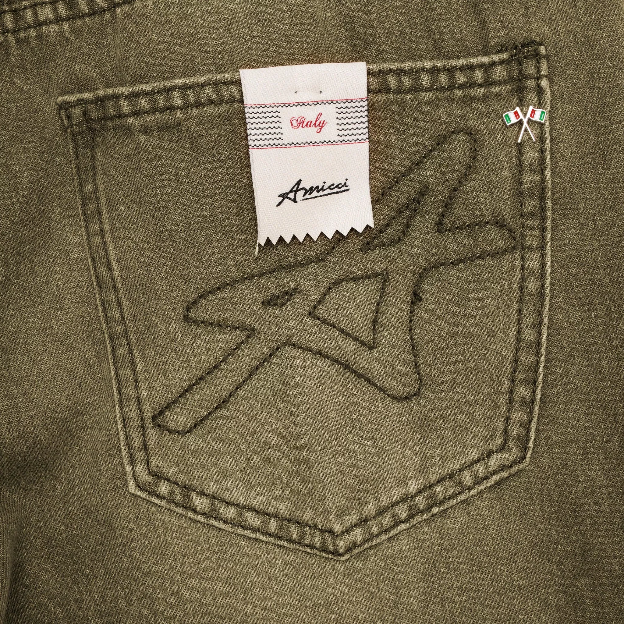 Amicci Adrano Flare Jeans Olive