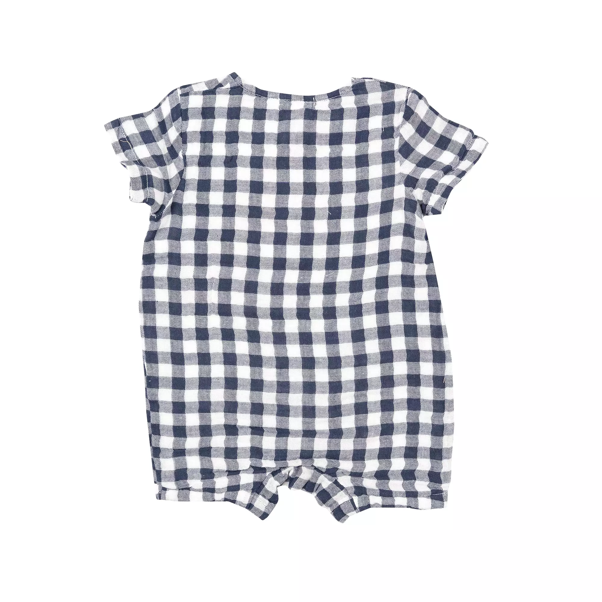 Angel Dear Henley Muslin Shortall - Gingham Navy