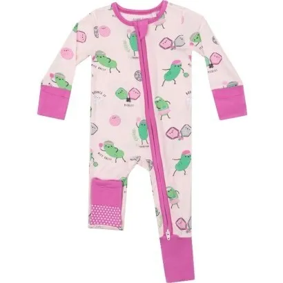 Angel Dear Pickleball 2 Way Zipper Romper, Pink