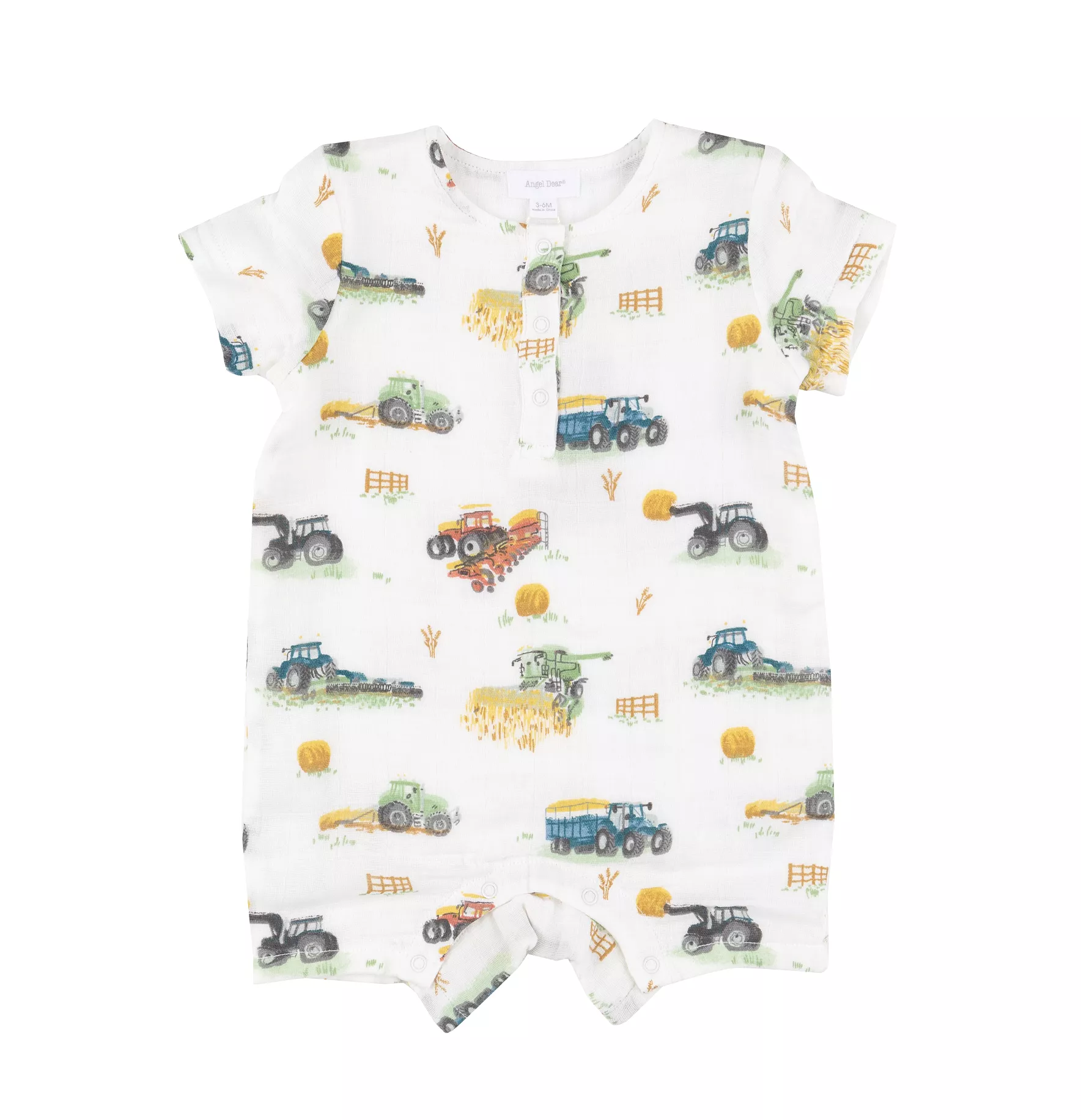 Angel Dear - Shortie Romper - Farm Machines