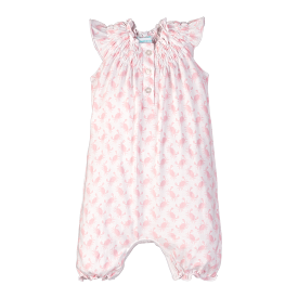 Angel Sleeve Romper - Pink Crabs