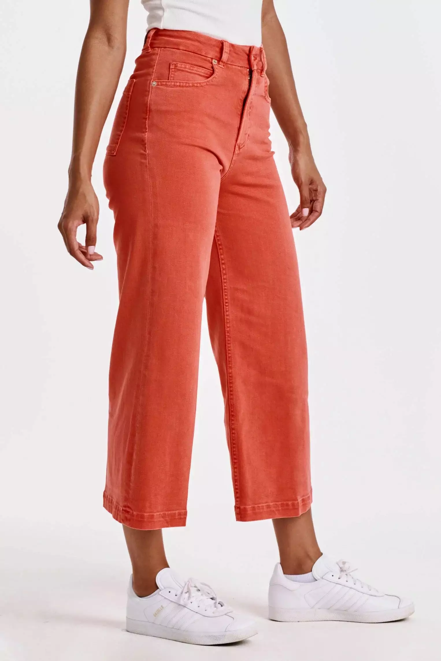 Audrey Super High Rise Cropped Wide Leg Jeans