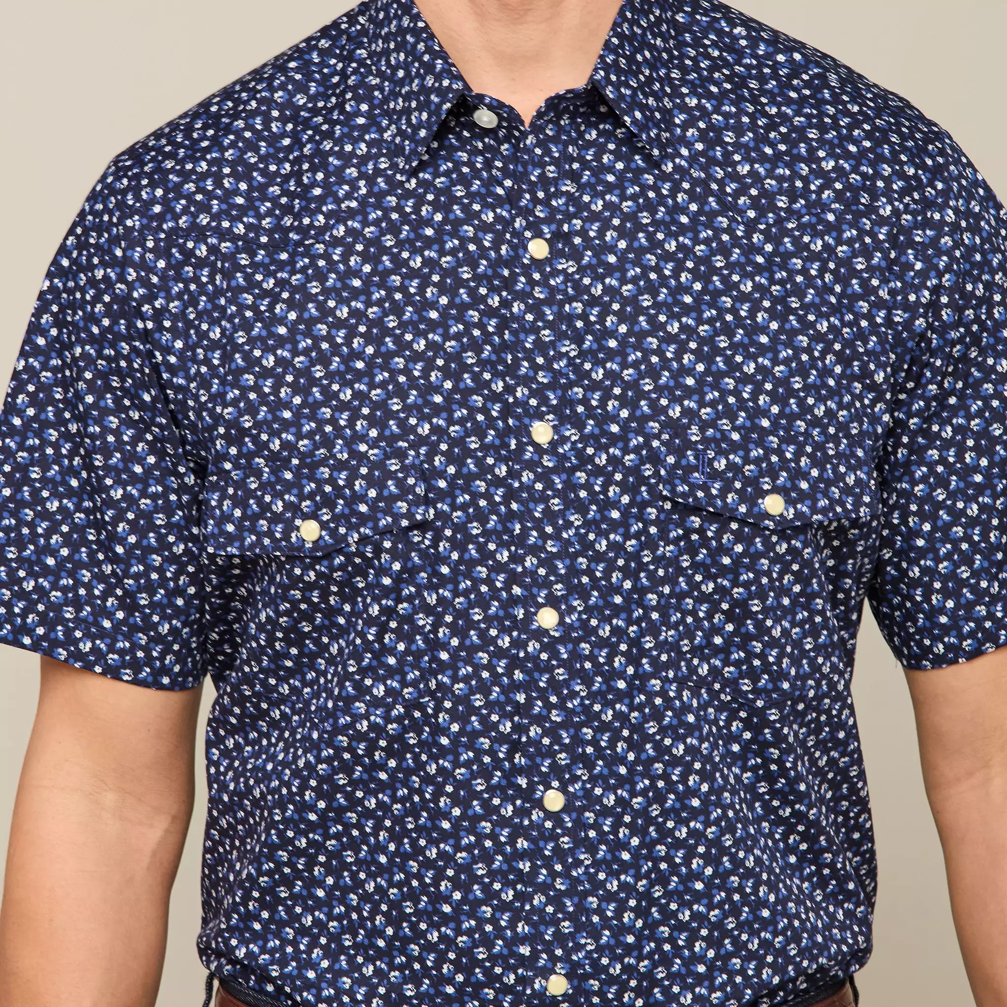 Austin :: Blue On Navy Floral Print