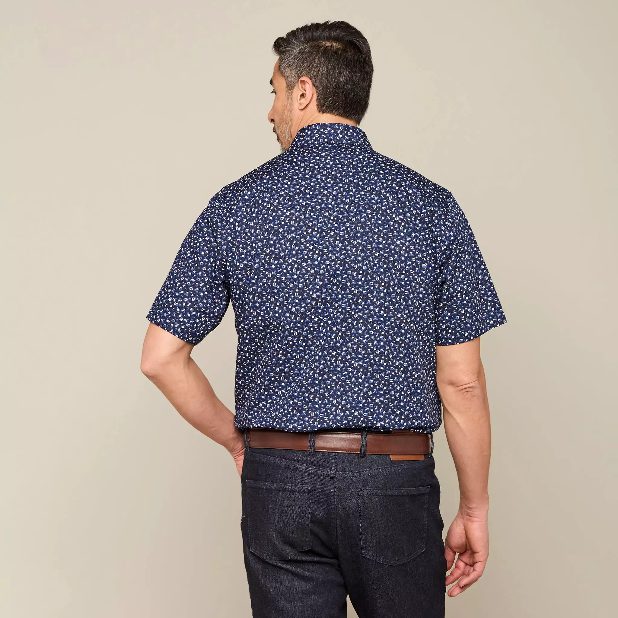 Austin :: Blue On Navy Floral Print