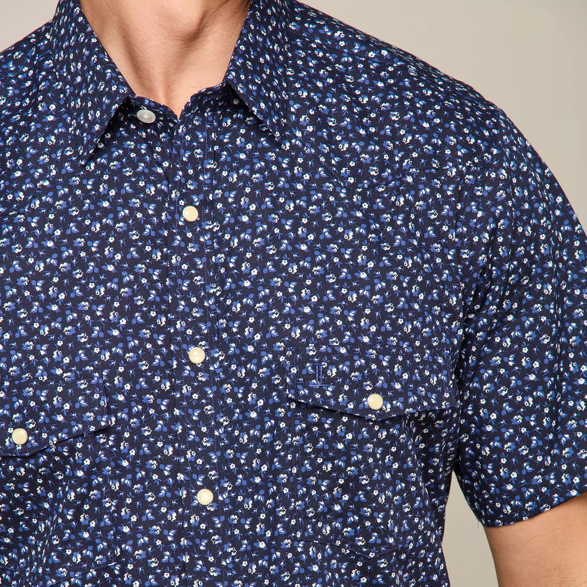 Austin :: Blue On Navy Floral Print