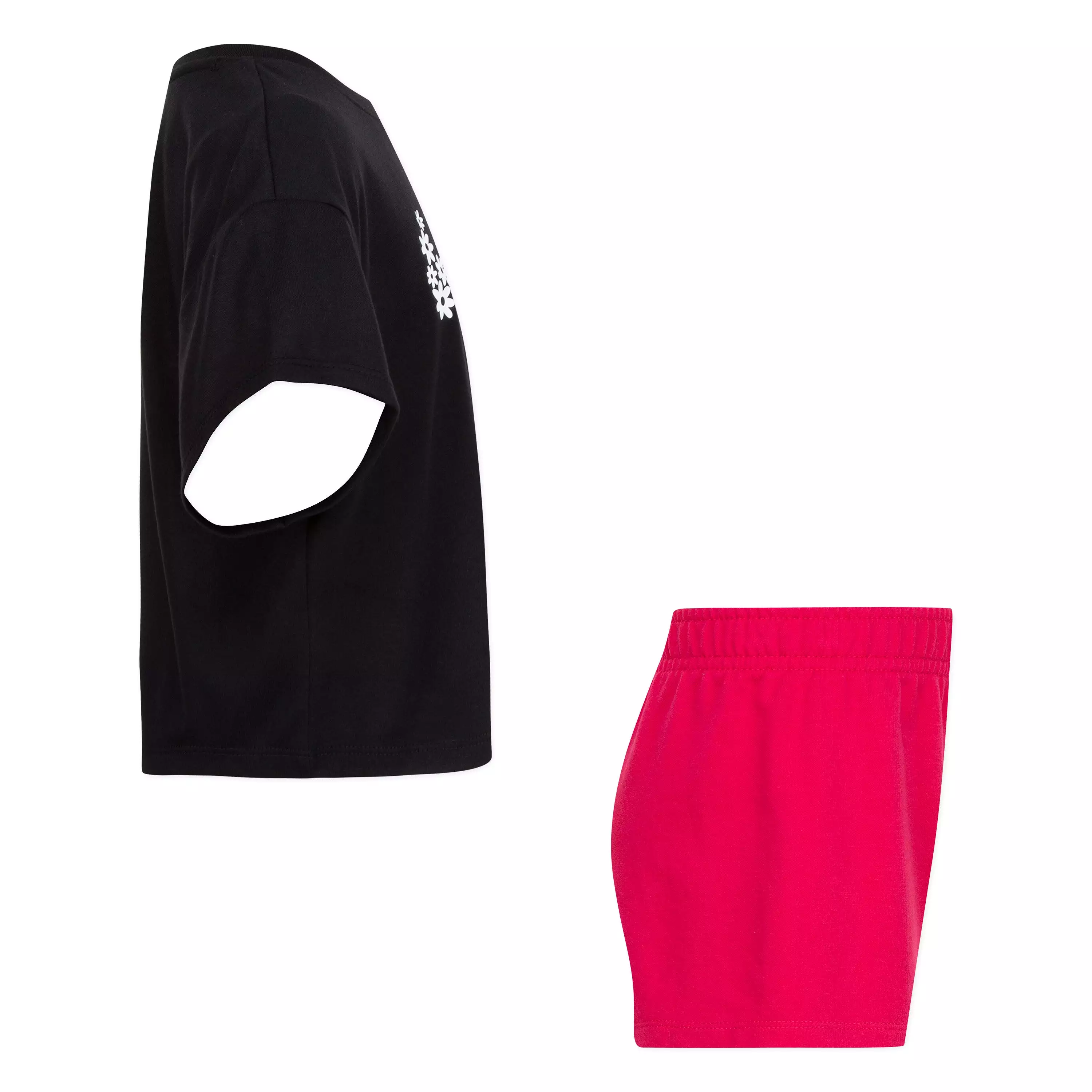 Black & Pink T-Shirt & Shorts Set