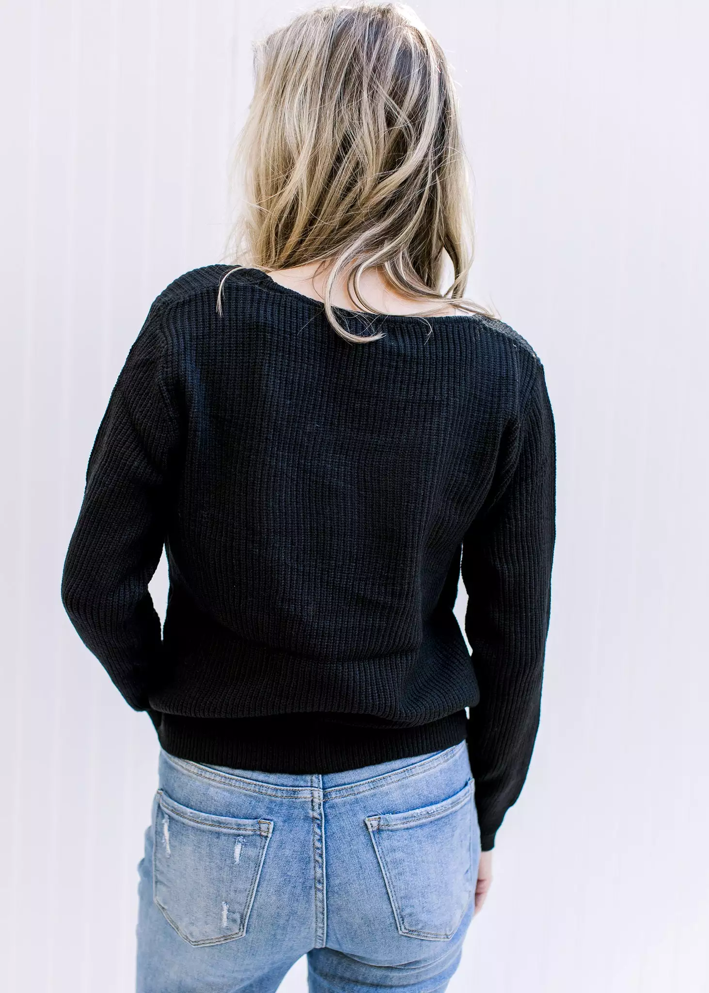 Black Ribbed Top