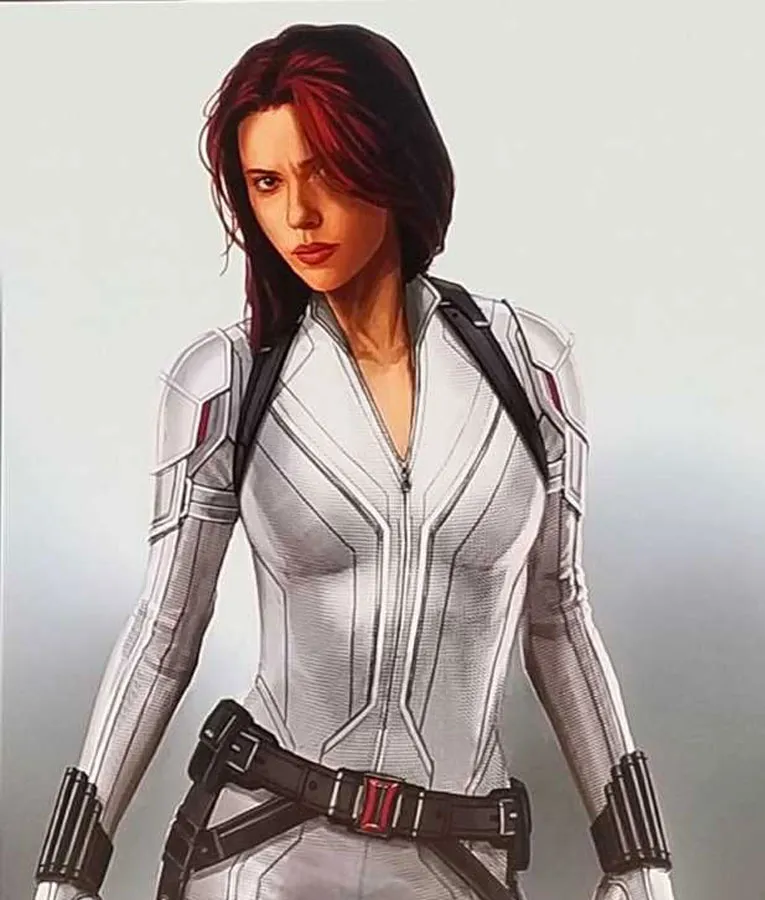 Black Widow White Jacket - Movies Women Jacket