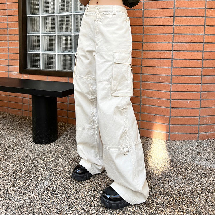 Cream White Cargo Pants