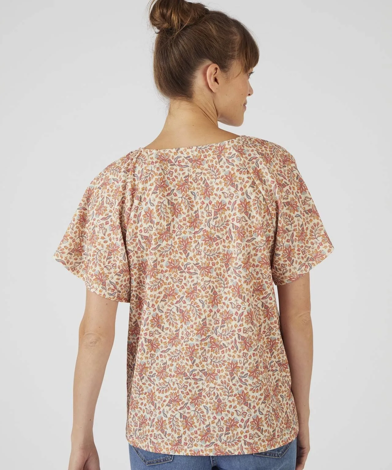 Cut-out Design Wide sleeved Top