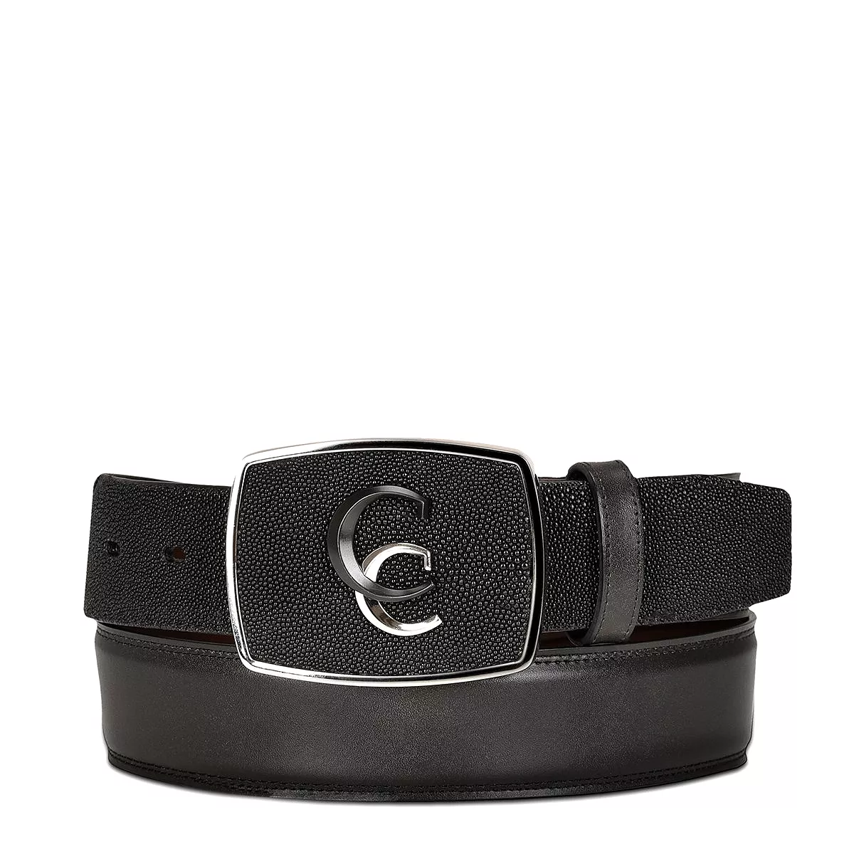 CV496MA - Cuadra black western fashion Stingray belt for men