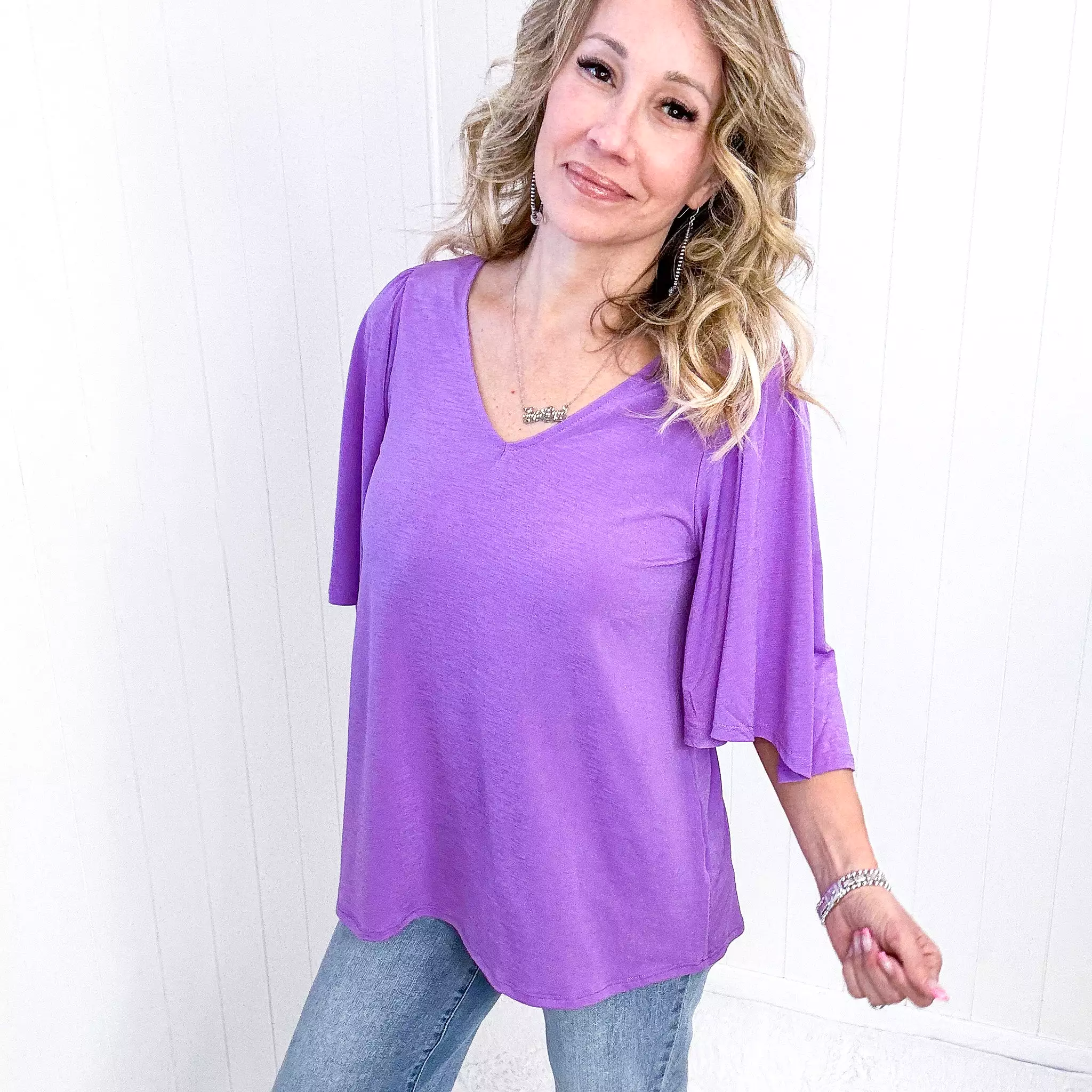 Dear Scarlett Cali Blouse in Lavender