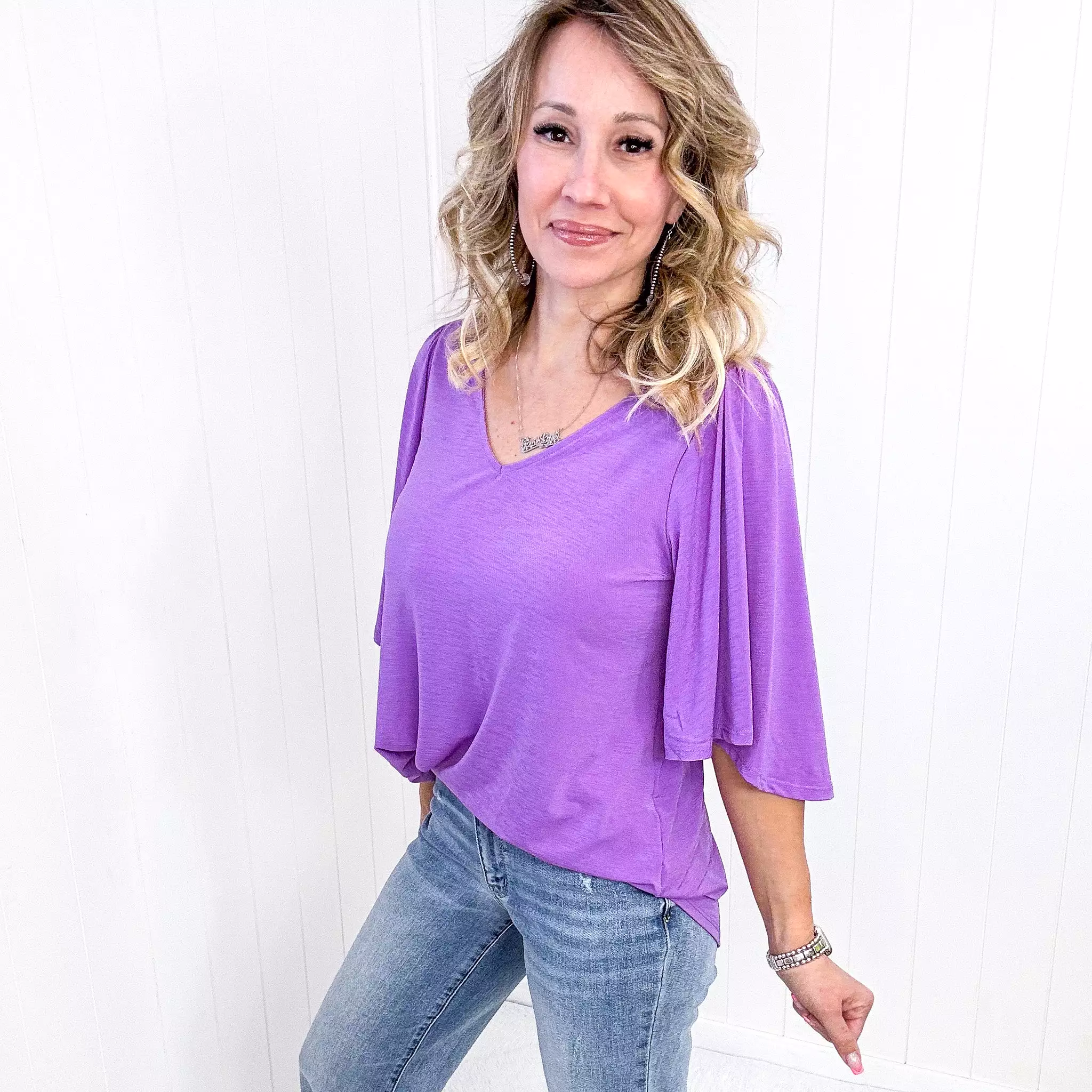 Dear Scarlett Cali Blouse in Lavender