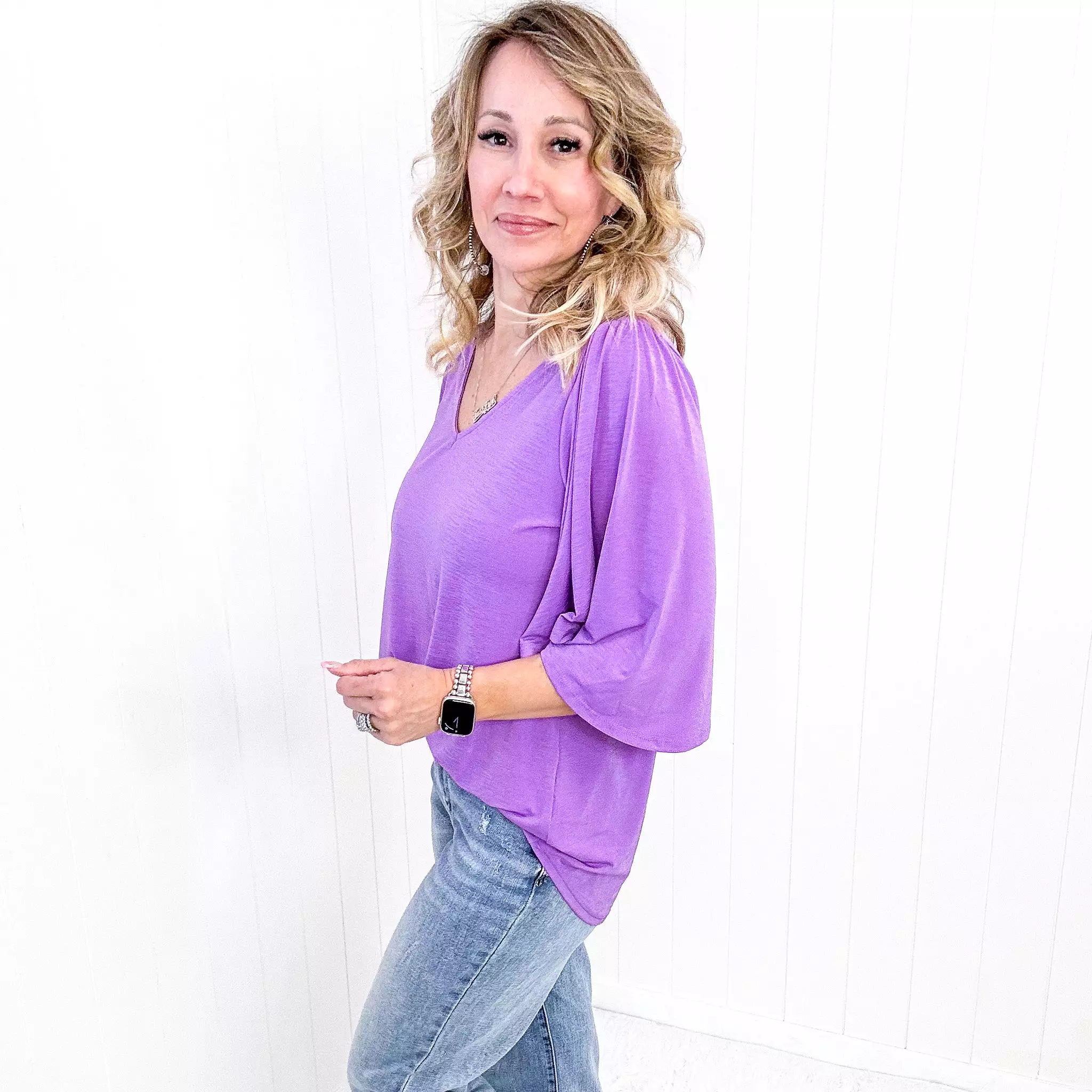 Dear Scarlett Cali Blouse in Lavender