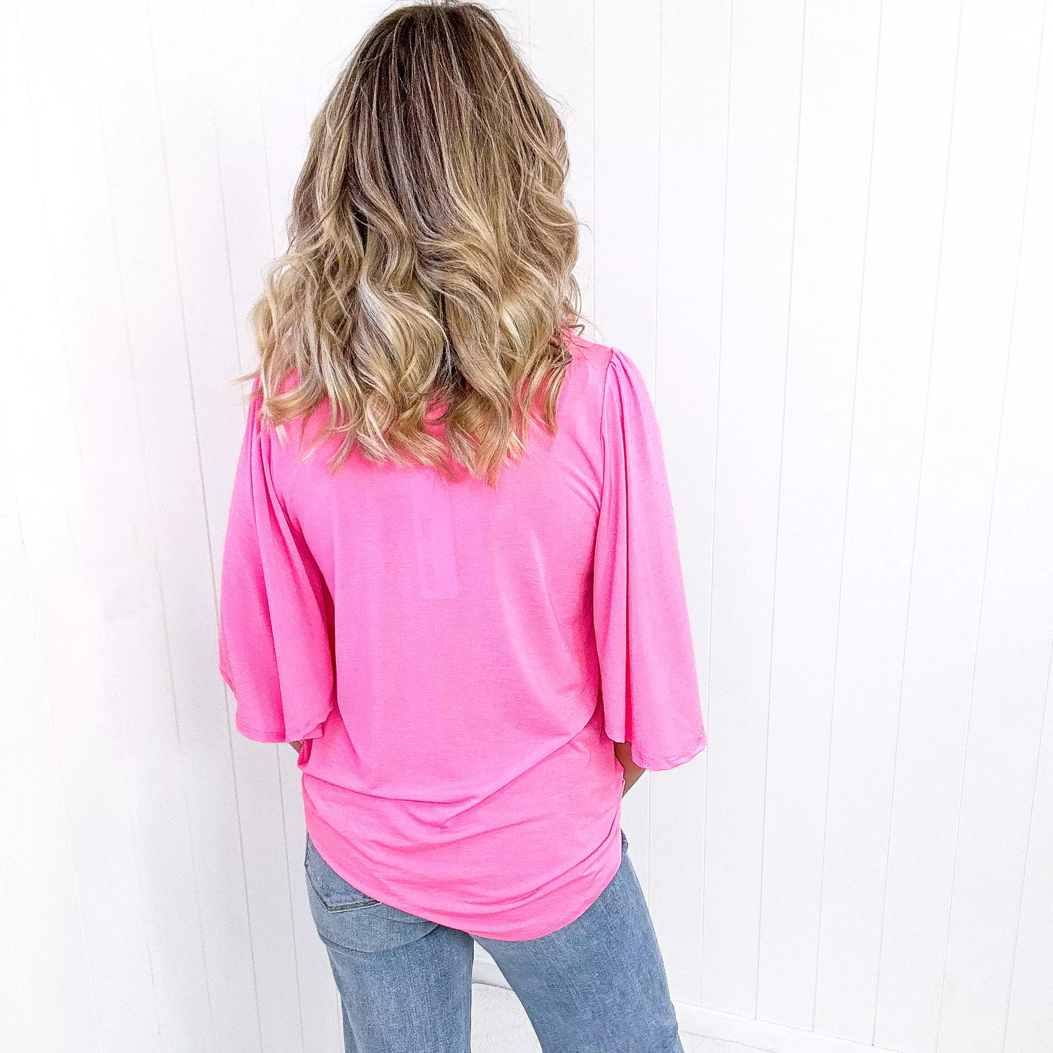 Dear Scarlett Cali Blouse in Neon Pink