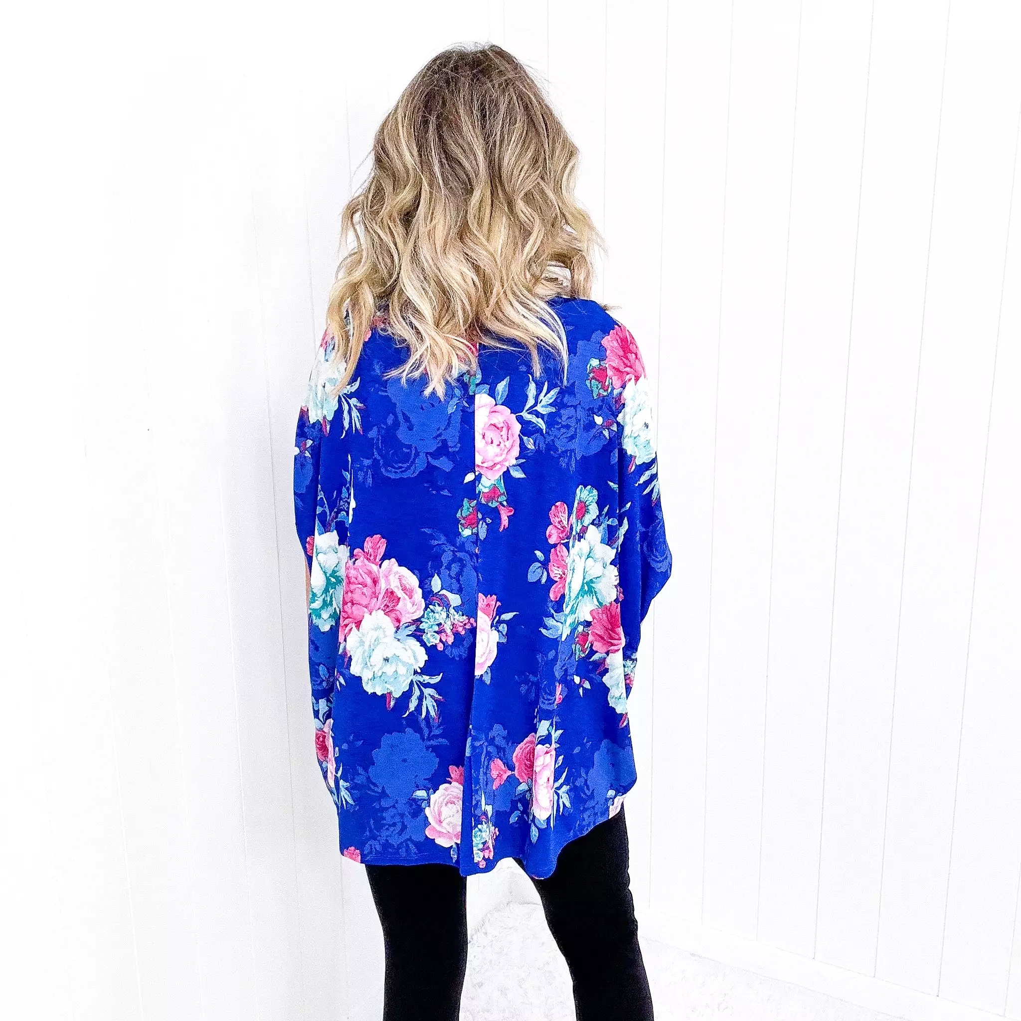 Dear Scarlett Essential Blouse in Royal and Pink Floral