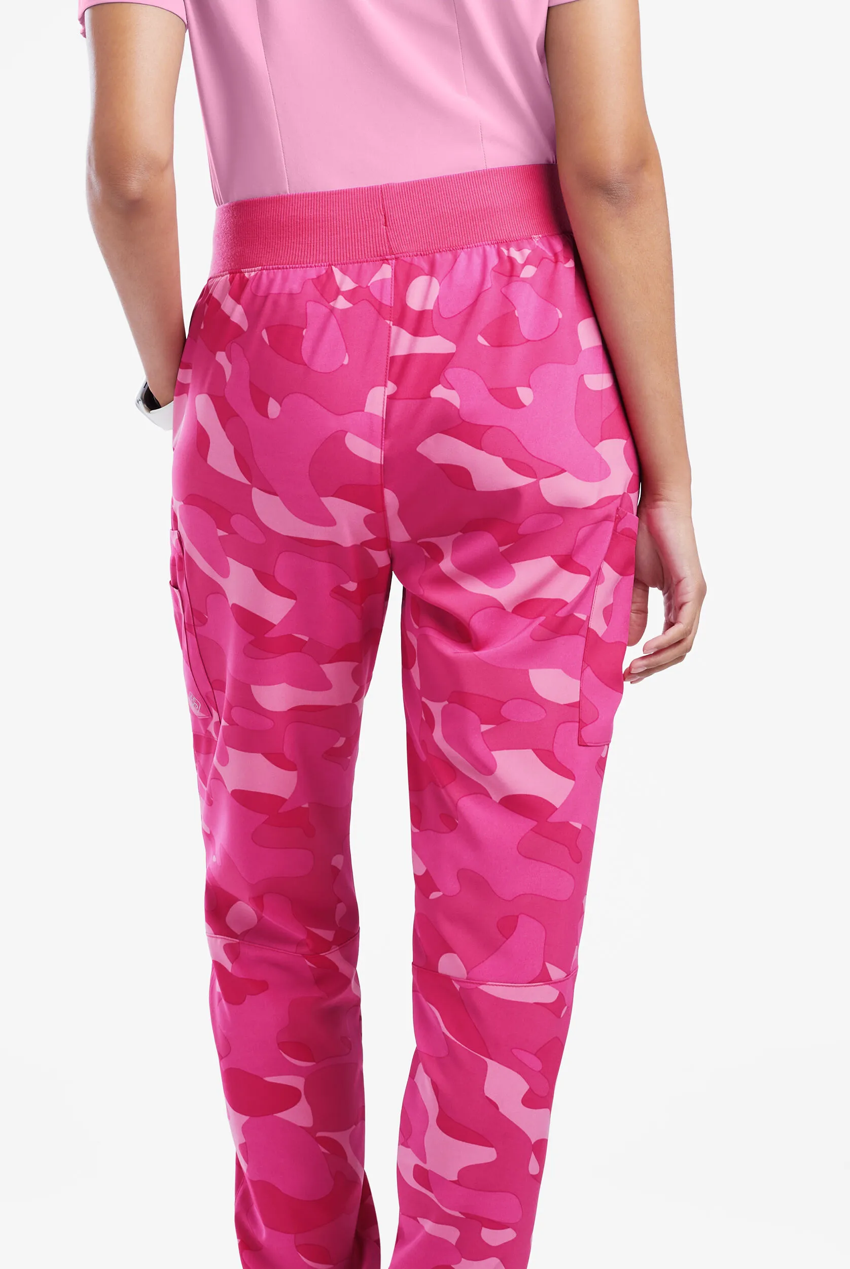 Easy Stretch By Butter-Soft Cloud Camo Flirt Women’s 5-Pocket Jogger Print Scrub Pants