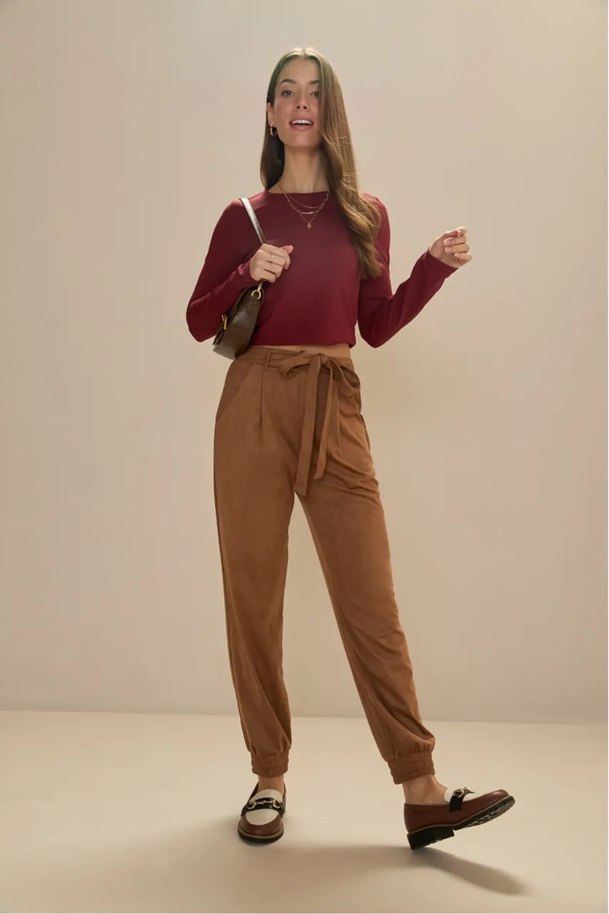 Eliana Suede Jogger Pants