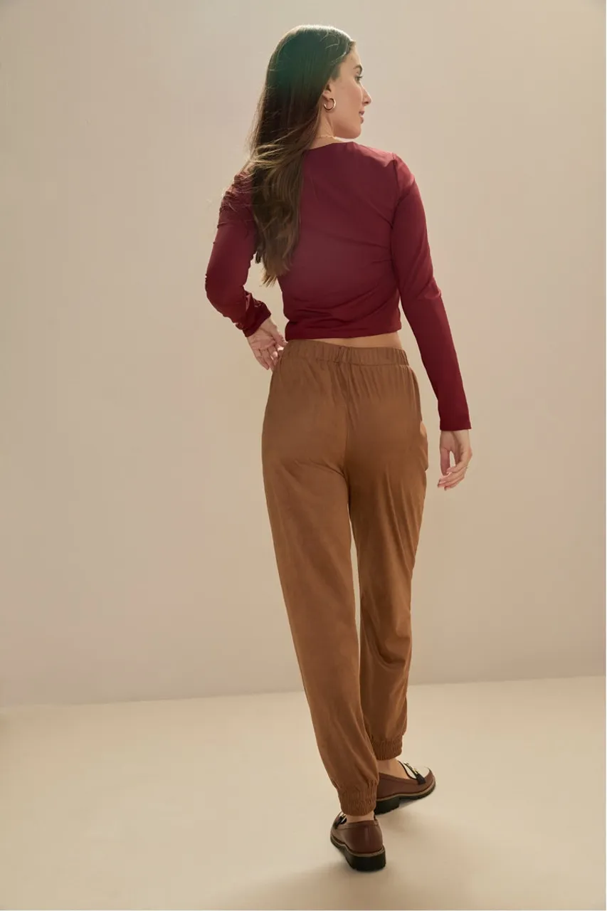 Eliana Suede Jogger Pants