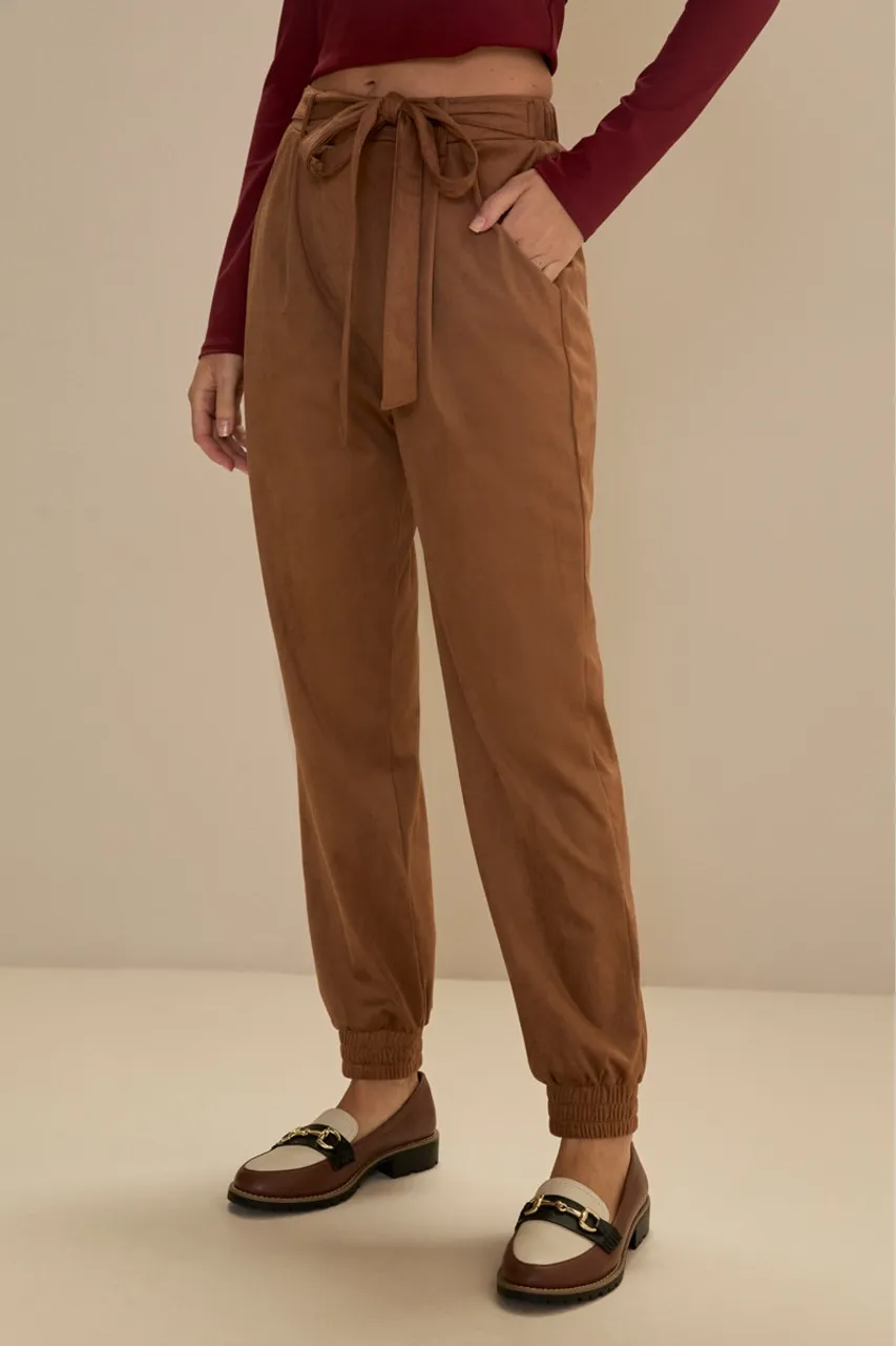 Eliana Suede Jogger Pants