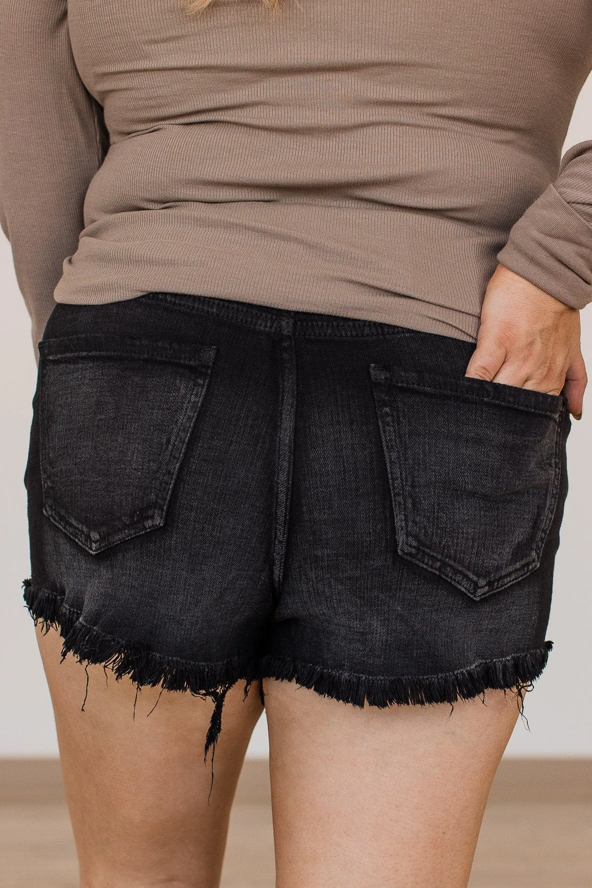 Eunina Distressed Denim Shorts- Bridgette Wash