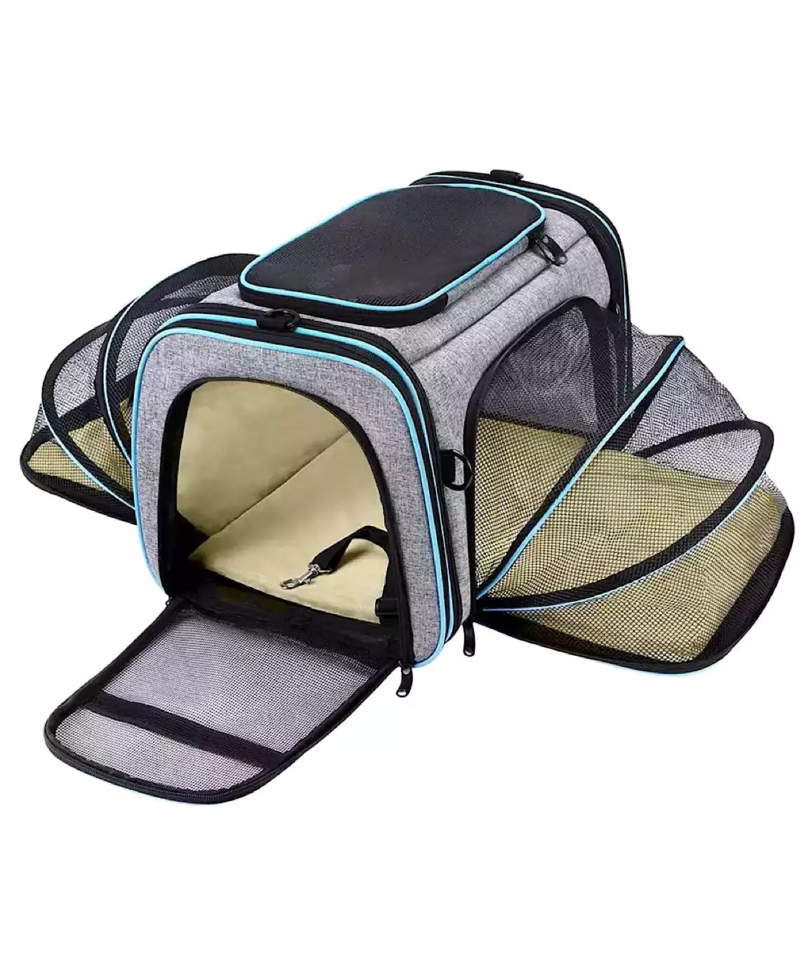 Expandable Foldable Dogs And Cats Carrier Travel Bag