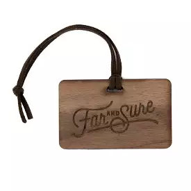 Far & Sure Bag Tag - Walnut